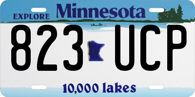 MN license plate 823UCP