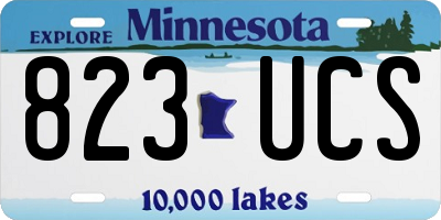 MN license plate 823UCS