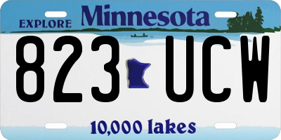 MN license plate 823UCW