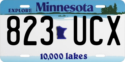 MN license plate 823UCX