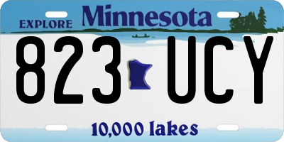 MN license plate 823UCY