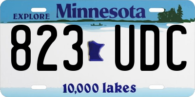 MN license plate 823UDC