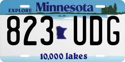 MN license plate 823UDG