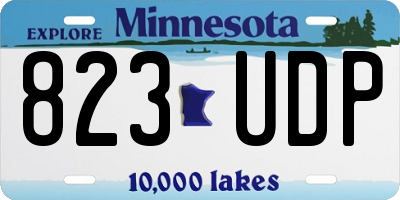 MN license plate 823UDP