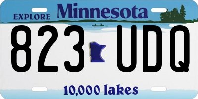 MN license plate 823UDQ