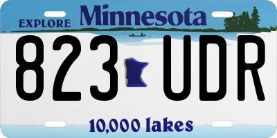 MN license plate 823UDR