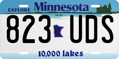 MN license plate 823UDS