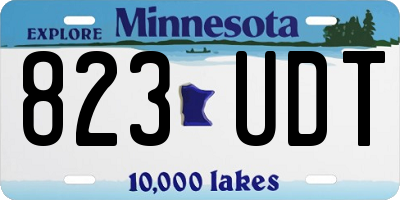 MN license plate 823UDT