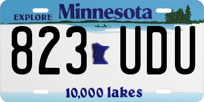 MN license plate 823UDU