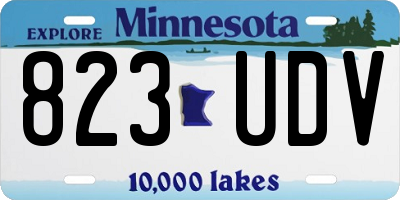 MN license plate 823UDV