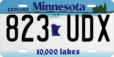 MN license plate 823UDX