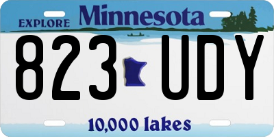 MN license plate 823UDY