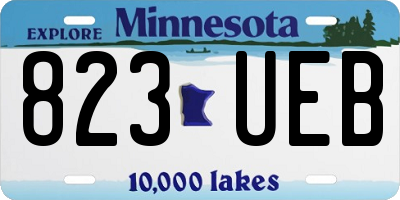 MN license plate 823UEB