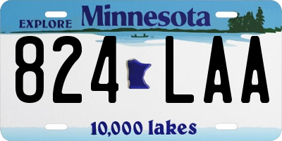 MN license plate 824LAA