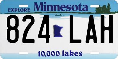 MN license plate 824LAH