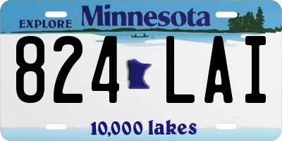 MN license plate 824LAI