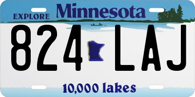 MN license plate 824LAJ