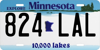 MN license plate 824LAL