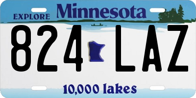 MN license plate 824LAZ