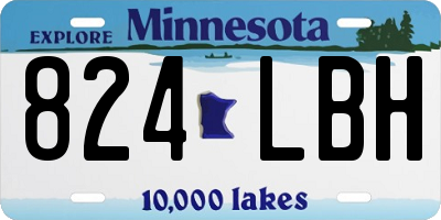 MN license plate 824LBH