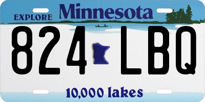 MN license plate 824LBQ
