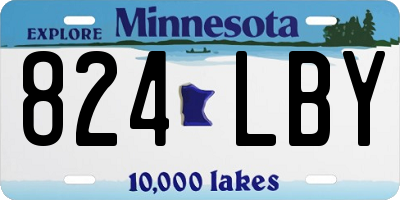 MN license plate 824LBY