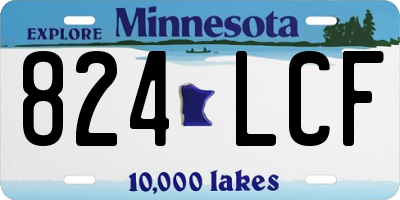 MN license plate 824LCF