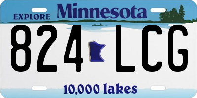 MN license plate 824LCG
