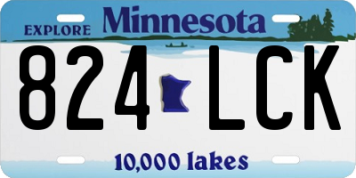 MN license plate 824LCK