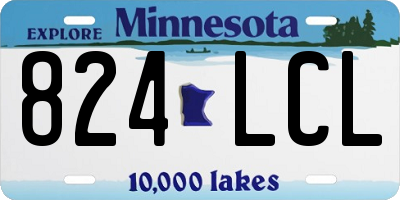 MN license plate 824LCL