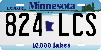 MN license plate 824LCS