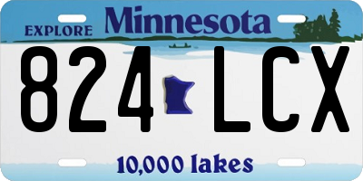 MN license plate 824LCX