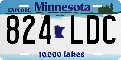 MN license plate 824LDC
