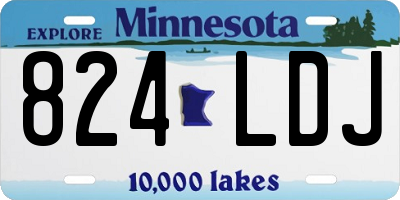 MN license plate 824LDJ