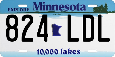 MN license plate 824LDL