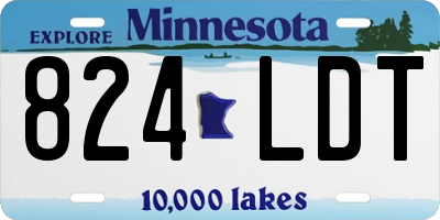 MN license plate 824LDT
