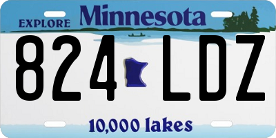 MN license plate 824LDZ