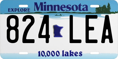 MN license plate 824LEA