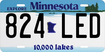 MN license plate 824LED