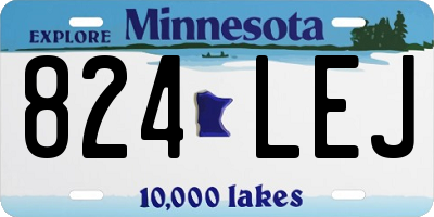 MN license plate 824LEJ