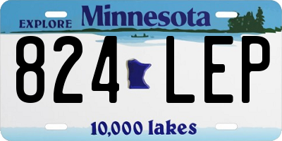 MN license plate 824LEP