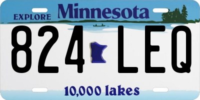 MN license plate 824LEQ