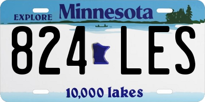 MN license plate 824LES