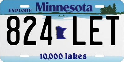 MN license plate 824LET