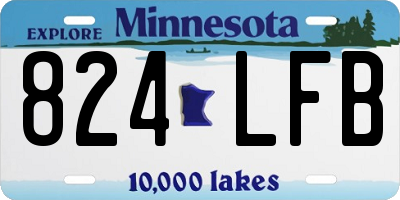 MN license plate 824LFB