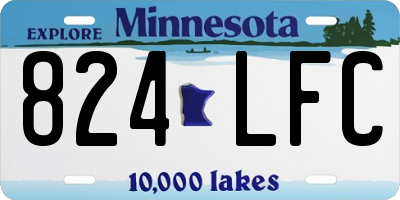 MN license plate 824LFC