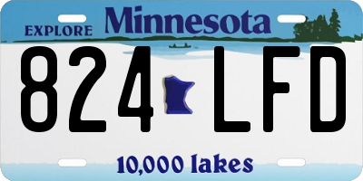 MN license plate 824LFD