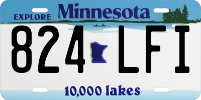 MN license plate 824LFI
