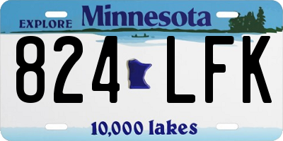 MN license plate 824LFK