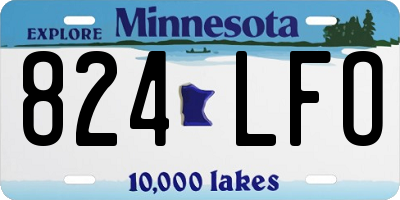 MN license plate 824LFO